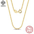 Rinntin 18K Gold 925 Sterling Silver Fashion Cable Link Chains Necklace for Women Thin Neck Chain Accessories Jewelry SC06