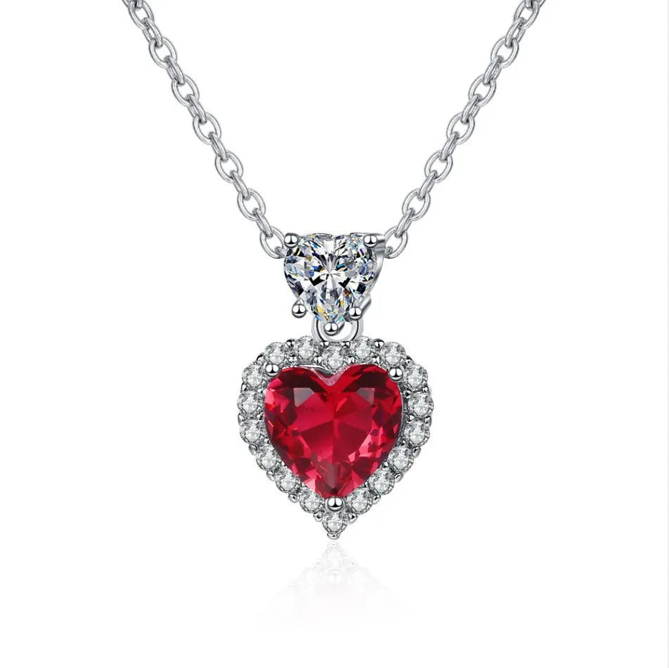 New Fashion 925 Sterling Silver Jewelry Round Zircon Pendants Necklaces Women Fine Semi Rhinestone Circle Clavicle Chain Choker