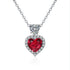 New Fashion 925 Sterling Silver Jewelry Round Zircon Pendants Necklaces Women Fine Semi Rhinestone Circle Clavicle Chain Choker