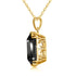SILVERCHAKRA 585 14k Gold Color Necklaces Black Onyx Gemstones Pendant Necklace For Women 925 Sterling Silver Fine Jewelry