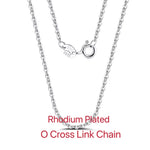 Rinntin Vintage 925 Sterling Silver Link Necklace Fashion Women Men Dainty Neck Chain Hip Hop Rhodium Neck Jewelry Gift SC21