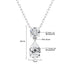 Trendy Lovers' Real 14k Gold Necklace Pear Cut Moissanite Diamond 3 Carat 7*11mm Wedding K gold Jewelery for Women Certified