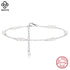 Rinntin 925 Sterling Silver Natural Pearls Anklets for Women Girls Fashion Foot Bracelet Ankle Straps Pearls Summer Jewelry SA36