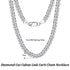 Rinntin Italian 925 Sterling Silver 3.6mm Diamond-Cut Cuban Link Chain Necklace for Women Men Silver Neck Chain Jewelry SC36