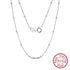 Rinntin 100% 925 Sterling Silver Small Smooth Bead Ball Necklace 16-24 Inches Chain for Unisex High Quality Party Jewelry SC22