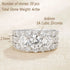 Newshe Solid 925 Sterling Silver Wedding Rings for Women AAAAA Grade Brilliant Round Cubic Zircon Guard Band Jewelry