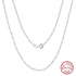 Rinntin Genuine Diamond-Cut 1.7mm Figaro Link Chain Necklace 925 Sterling Silver Simple Dainty Neck Chain Jewelry SC27