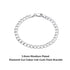 Rinntin 18K Gold Over 925 Sterling Silver 3mm Italian Cuban Chain Bracelet for Women Men Trendy Silver Bracelet Jewelry SB123