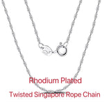 Rinntin Vintage 925 Sterling Silver Link Necklace Fashion Women Men Dainty Neck Chain Hip Hop Rhodium Neck Jewelry Gift SC21