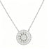 Newshe Solid 925 Sterling Silver Moissanite Sunburst Pendant Necklace 14K Gold Plated Dainty Chain for Women Jewelry Gift