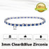 Rinntin Genuine 925 Sterling Silver Tennis Chain Bracelet Handmade High-end Luxury Hand Chain for Men Women Jewelry Gift SB128