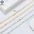 Rinntin 925 Sterling Silver 3.3mm Diamond-Cut Figaro Chain Necklace For Men Women Fashion Silver Necklace Luxury Jewelry SC34