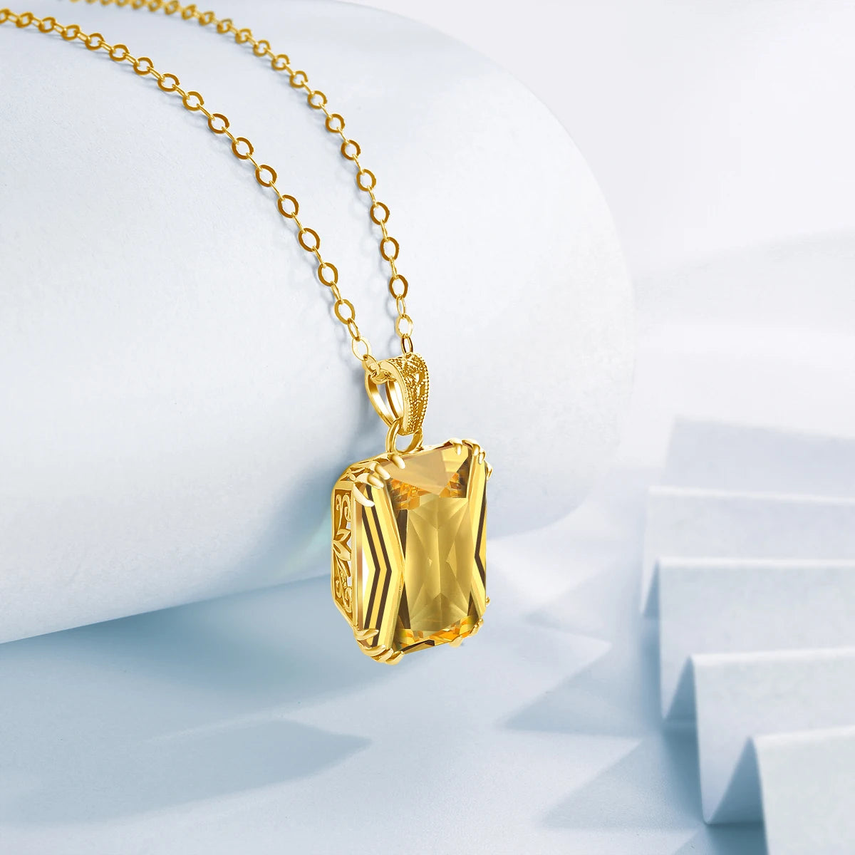 SILVERCHAKRA 585 14k Gold Color Necklaces Black Onyx Gemstones Pendant Necklace For Women 925 Sterling Silver Fine Jewelry