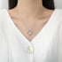 925 Sterling Silver Floral Clavicle Chain Necklace Sparkling Zircon Women's Pendant Necklace Birthday Party Gift Jewelry Gift