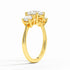 Luxe Three Stone Moissanite Diamond 14K Gold Engagement Ring Au585 Elegant Love Rings for Women Delicate Certified Wedding Bands