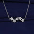 New Fashion 925 Sterling Silver Jewelry Round Zircon Pendants Necklaces Women Fine Semi Rhinestone Circle Clavicle Chain Choker
