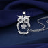 New Fashion 925 Sterling Silver Jewelry Round Zircon Pendants Necklaces Women Fine Semi Rhinestone Circle Clavicle Chain Choker