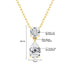 Trendy Lovers' Real 14k Gold Necklace Pear Cut Moissanite Diamond 3 Carat 7*11mm Wedding K gold Jewelery for Women Certified