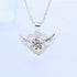 925 Sterling Silver Necklace For Women Round Pendent Sparkling Pave CZ Necklace Fashion Anniversary Birthday Jewelry Gifts N755