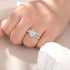 Newshe 925 Sterling Silver Wedding Rings Set for Women Oval Halo Cubic Zircon Bridal Engagement Ring Jewelry Gift