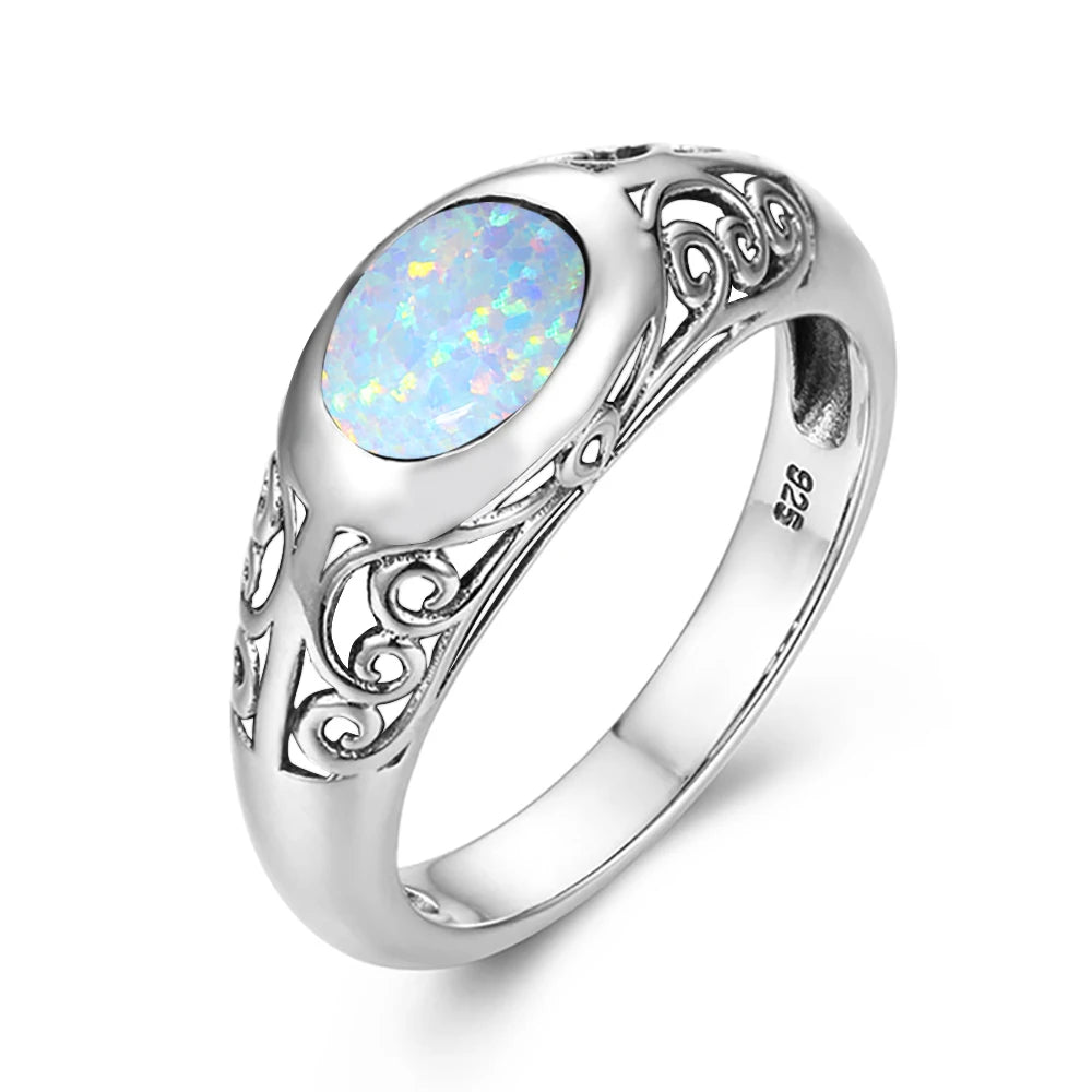 Retro Real 925 Sterling Silver Peridot Rings For Women 6*8mm Oval Gemstones Wedding Enagement Famous Brand Jewelry