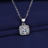 925 Sterling Silver Necklace For Women Round Pendent Sparkling Pave CZ Necklace Fashion Anniversary Birthday Jewelry Gifts