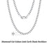 Rinntin 18K Gold Over 925 Sterling Silver 3mm/5mm Italian Diamond Cut Cuban Link Curb Chain Necklace for Women Men Jewelry SC60