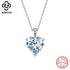 Rinntin Moissanite Diamond Heart Pendant 1-4CT 925 Sterling Silver Chain Necklace Party Choker Fine Jewelry Accessories SMON08