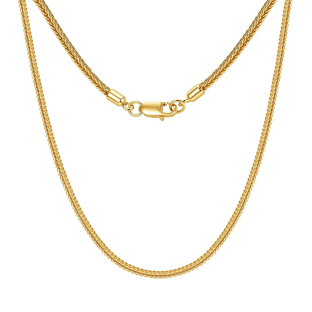 Rinntin 925 Sterling Silver Italian Handmade 1.3/1.8mm Foxtail Chain Necklace for Women Fashion Basic Neck Chain Jewelry SC93