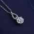 925 Sterling Silver Necklace For Women Round Pendent Sparkling Pave CZ Necklace Fashion Anniversary Birthday Jewelry Gifts N755