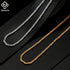 Rinntin 925 Sterling Silver Italian 2.5mm Flat Byzantine Link Chain Necklace for Women Vintage Silver Dainty Jewelry SC79