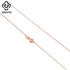 Rinntin 0.7mm Width 40cm-60CM Thin Real 925 Sterling Silver Slim Box Chain Necklace Women Girls Children Jewelry Collares SC07
