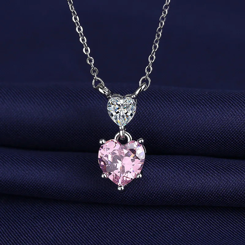 New 925 Sterling Silver Jewelry Elegant Feather Zircon Pendants Necklaces Women Fashion Exquisite Symbol CZ Wild Clavicle Chain
