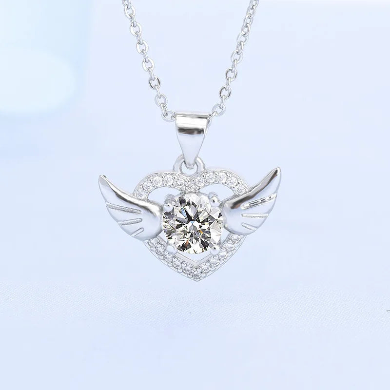 New Fashion 925 Sterling Silver Jewelry Round Zircon Pendants Necklaces Women Fine Semi Rhinestone Circle Clavicle Chain Choker