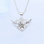 New Fashion 925 Sterling Silver Jewelry Round Zircon Pendants Necklaces Women Fine Semi Rhinestone Circle Clavicle Chain Choker
