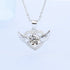 New Fashion 925 Sterling Silver Jewelry Round Zircon Pendants Necklaces Women Fine Semi Rhinestone Circle Clavicle Chain Choker