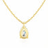 14K Gold Pear Cut Moissanite Diamond Necklaces for Women 0.5ct 1ct 2ct D VVS1 Solitaire Pendant Wedding Jewelry Certified