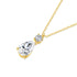 Trendy Lovers' Real 14k Gold Necklace Pear Cut Moissanite Diamond 3 Carat 7*11mm Wedding K gold Jewelery for Women Certified