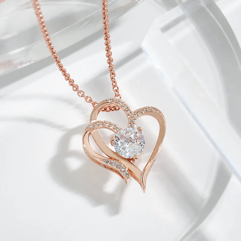 925 Sterling Silver Floral Clavicle Chain Necklace Sparkling Zircon Women's Pendant Necklace Birthday Party Gift Jewelry Gift
