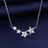 New Fashion 925 Sterling Silver Jewelry Round Zircon Pendants Necklaces Women Fine Semi Rhinestone Circle Clavicle Chain Choker