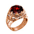 Vintage Rings For Men Genuine 925 Sterling Silver Male Ring 13*13mm Mystic Topaz Round Cut Stone Men's Jewelry Beautiful