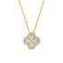 Rinntin Moissanite Diamond Clover Pendant Shiny 925 Sterling Silver Chain Necklace Party Choker Fine Jewelry Accessories MON17