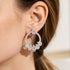Newshe Solid 925 Sterling Silver Hoop Earrings for Women Water Drop AAAAA Cubic Zircon Designer Luxury Jewelry