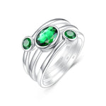 Real Silver 925 Ring For Women Mystic Rainbow Topaz Gemstone Ring Creative Statement Fashion Jewelry Wholesale Christmas Gifts