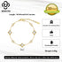 Rinntin New Design 925 Sterling Silver Lucky Four Leaf Clover Women's White Shell Bracelet Jewelry for Girlfriend Present GMB68