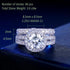 Newshe 2 Pcs Wedding Ring Set Halo Brilliant Round Cut AAAAA CZ 925 Sterling Silver Engagement Rings For Women QR8466