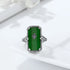 Unique 925 Sterling Silver Ring for Woman Simulated Emerald Vintage Filigree Persian Design Femal Elegant Rings Hand Made