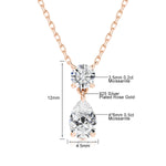 Trendy Lovers' Real 14k Gold Necklace Pear Cut Moissanite Diamond 3 Carat 7*11mm Wedding K gold Jewelery for Women Certified