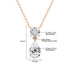 Trendy Lovers' Real 14k Gold Necklace Pear Cut Moissanite Diamond 3 Carat 7*11mm Wedding K gold Jewelery for Women Certified