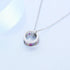 925 Sterling Silver Necklace For Women Round Pendent Sparkling Pave CZ Necklace Fashion Anniversary Birthday Jewelry Gifts N755